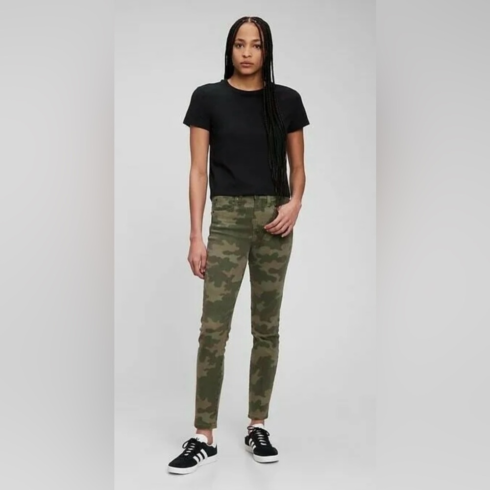 GAP Denim High Rise Camo True Skinny Ankle Jeans Women's Size 24 00Regular